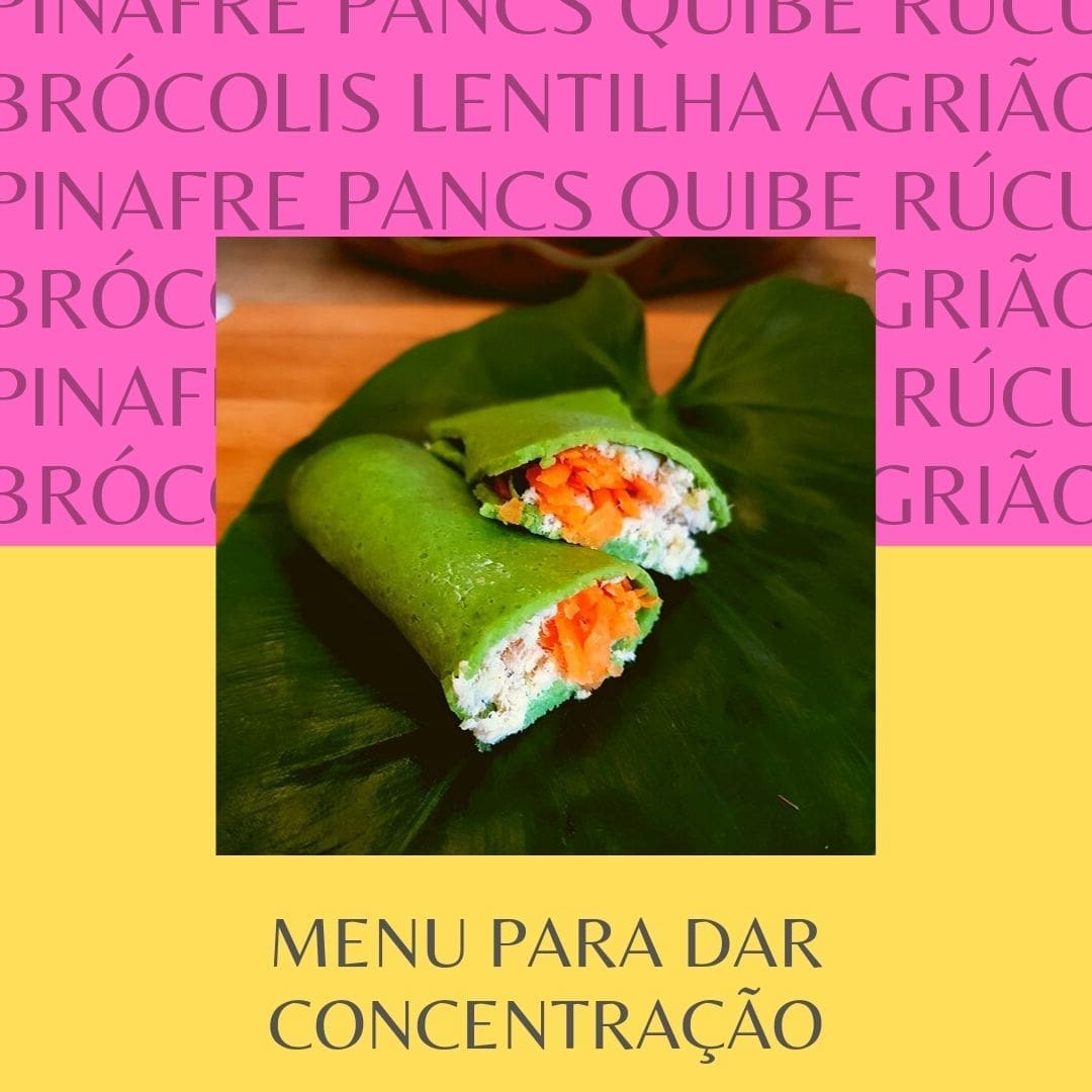 menu para dar concentração