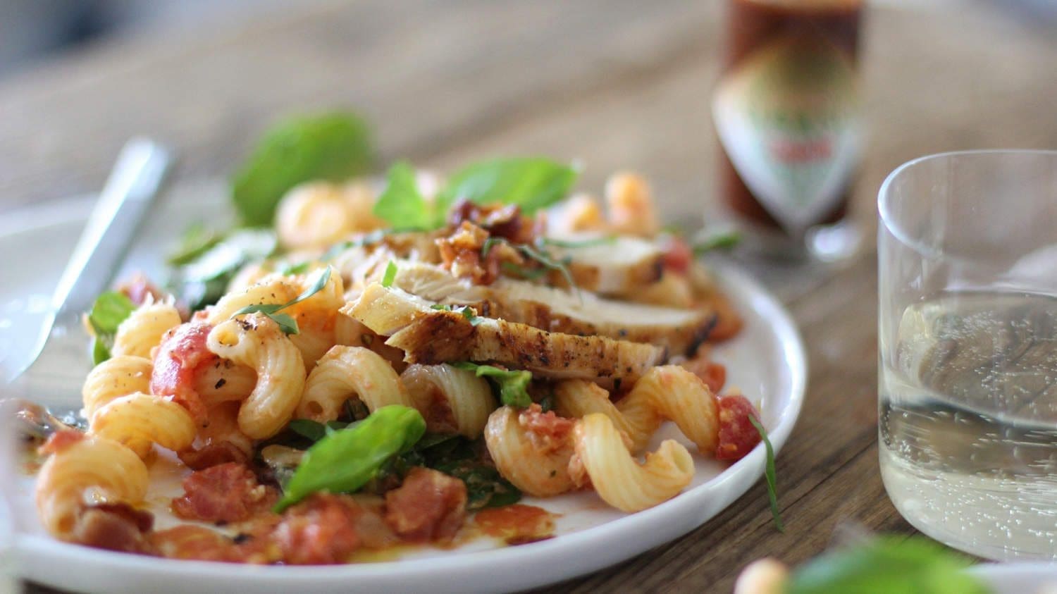 receita macarrão frango chipotle